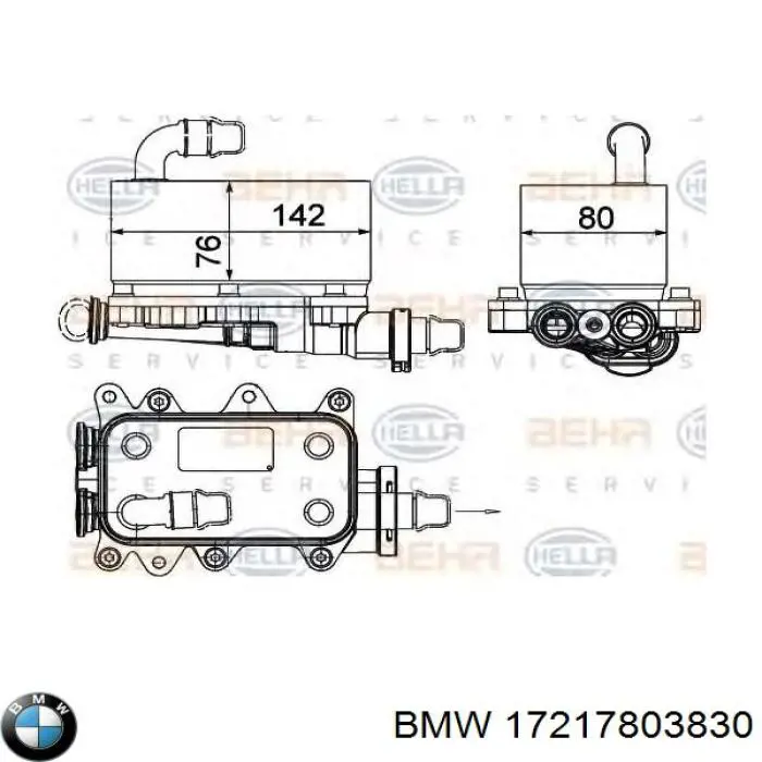 Compre 17217803830 BMW Radiador de esfriamento, Caixa Automática de Mudança