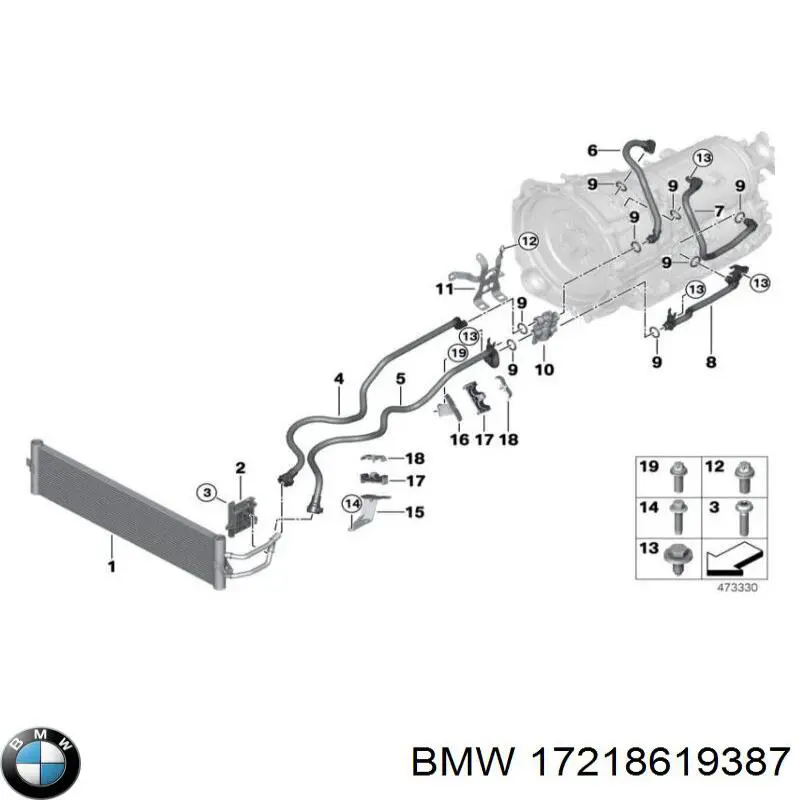 Radiador de esfriamento, Caixa Automática de Mudança BMW 17218619387 preço, a partir de 271,26 USD
