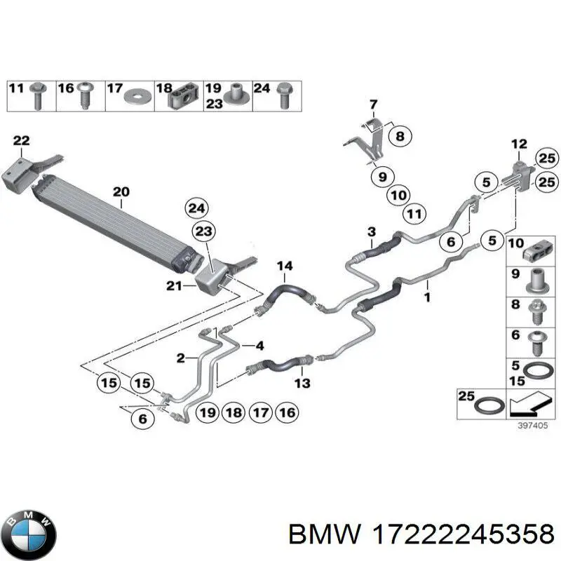 Vedante do radiador de óleo BMW 17222245358 preço, a partir de 0,98 USD