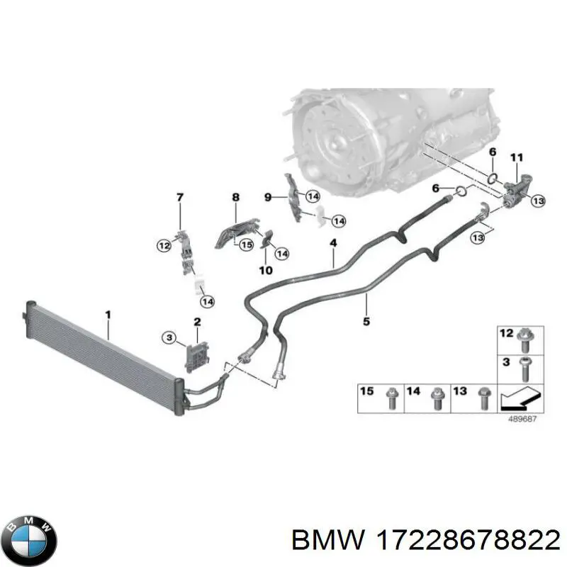 17228678822 BMW Termostato do sistema de esfriamento de óleo da Caixa Automática de Mudança