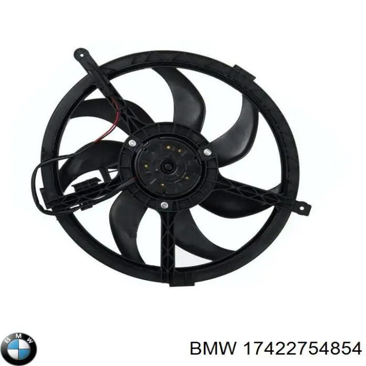 17422754854 BMW Difusor do radiador de esfriamento, montado com motor e roda de aletas