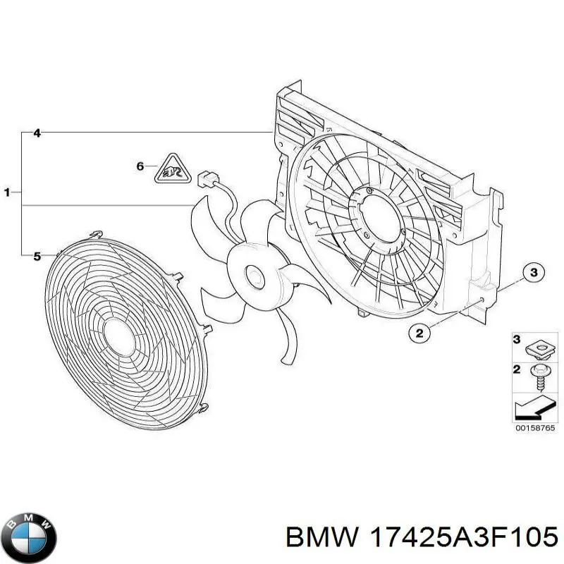 Difusor do radiador de esfriamento, montado com motor e roda de aletas BMW 17425A3F105 preço, a partir de 132,80 USD