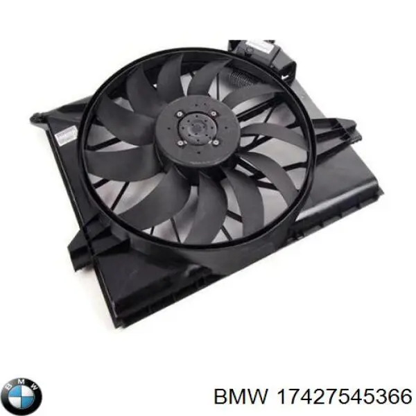 Compre 17427545366 BMW Difusor do radiador de esfriamento, montado com motor e roda de aletas