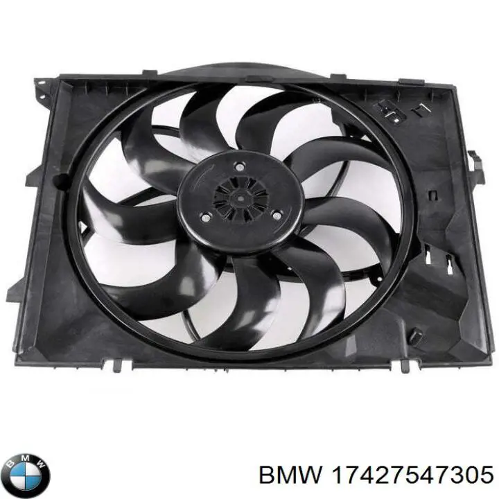 17427547305 BMW Difusor do radiador de esfriamento, montado com motor e roda de aletas