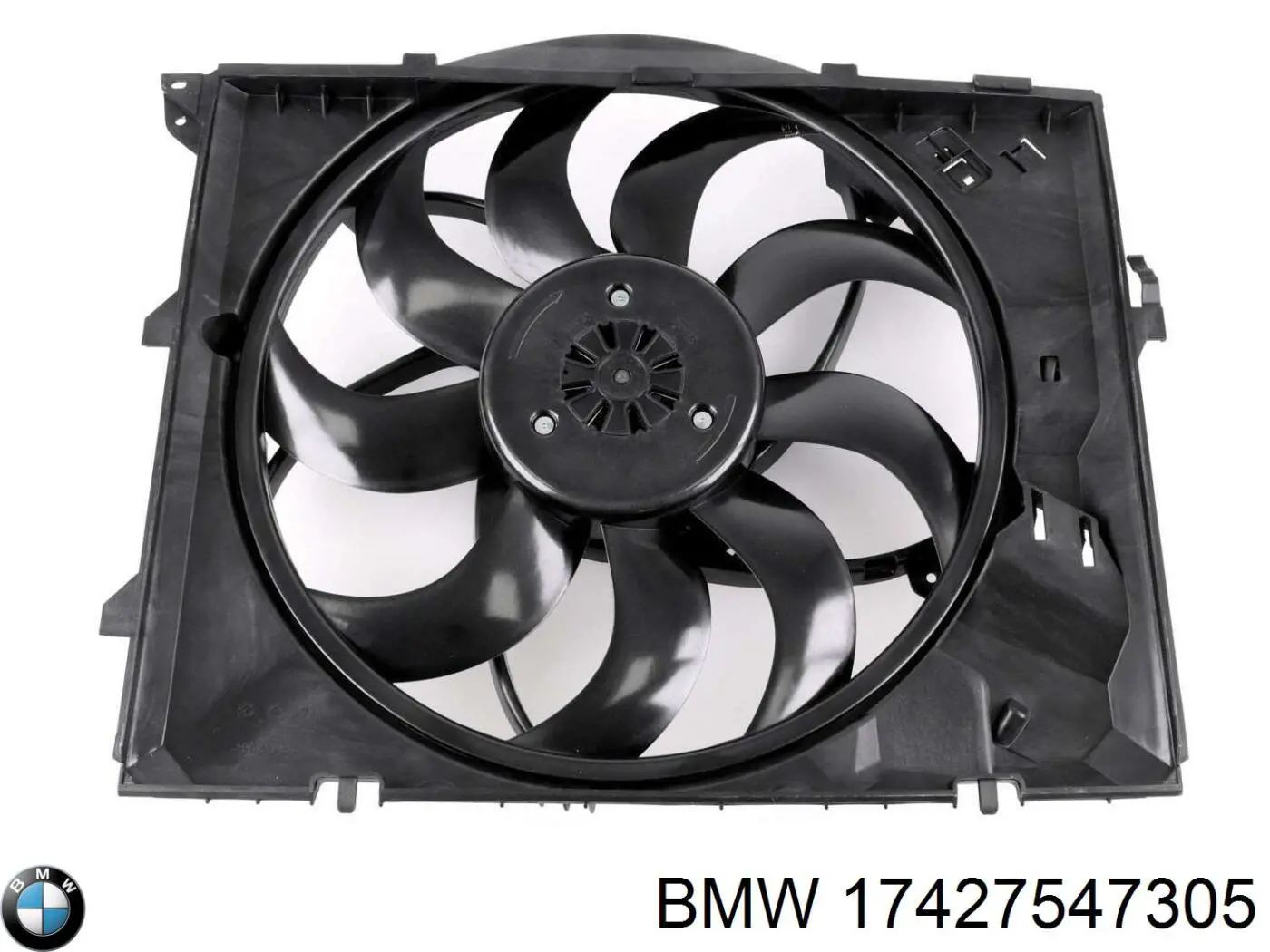 Compre 17427547305 BMW Difusor do radiador de esfriamento, montado com motor e roda de aletas