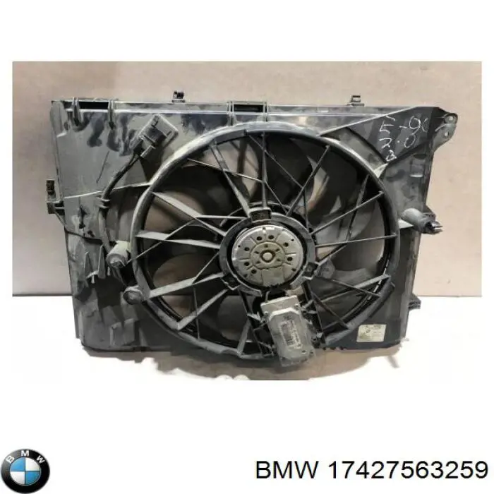 Compre 17427563259 BMW Difusor do radiador de esfriamento, montado com motor e roda de aletas