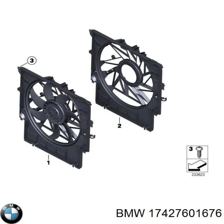 17427601676 BMW Difusor do radiador de esfriamento