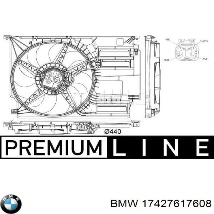 Difusor do radiador de esfriamento, montado com motor e roda de aletas Mahle Original CFF402000P preço, a partir de 459,50 USD