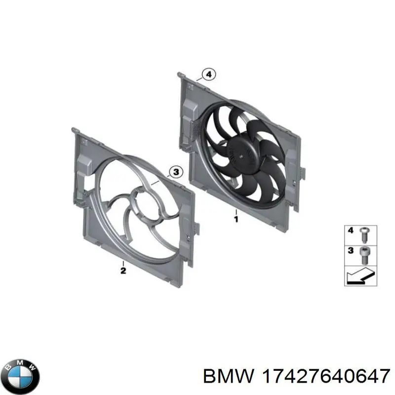 Difusor do radiador de esfriamento BMW 17427640647 preço, a partir de 140,71 USD