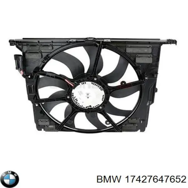 47840 NRF Difusor do radiador de esfriamento, montado com motor e roda de aletas