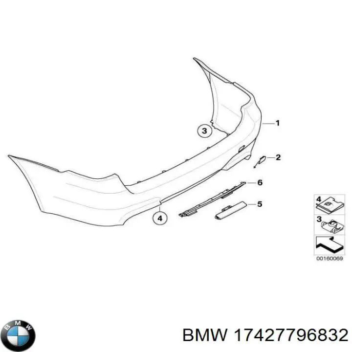 Compre 17427796832 BMW Difusor do radiador de esfriamento, montado com motor e roda de aletas