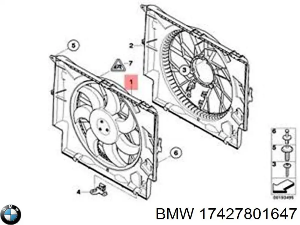 Difusor do radiador de esfriamento, montado com motor e roda de aletas BMW 17427801647 preço, a partir de 255,38 USD