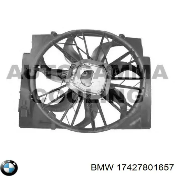 17427801657 BMW Difusor do radiador de esfriamento, montado com motor e roda de aletas