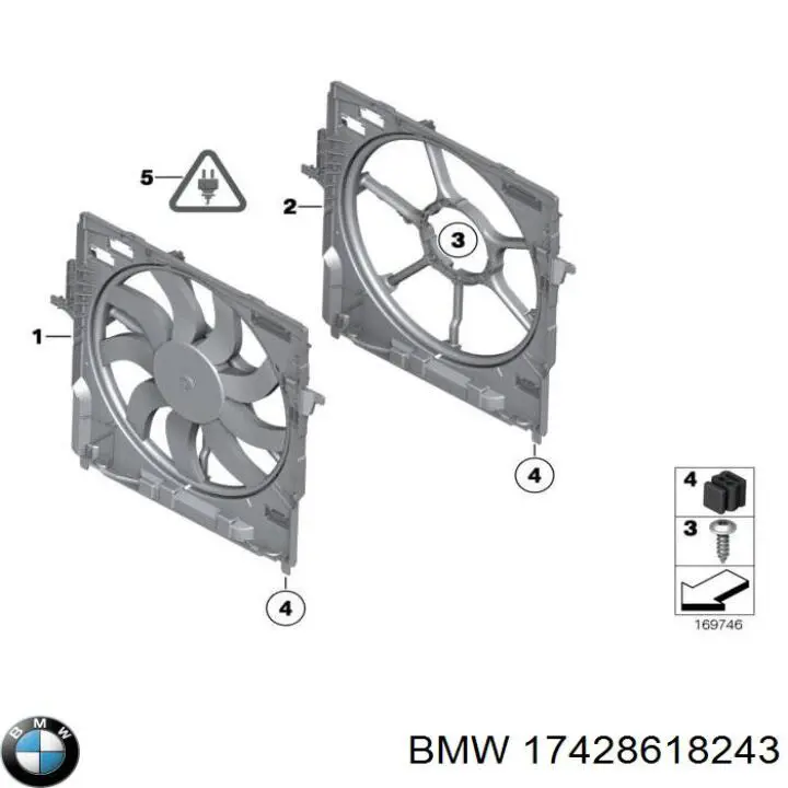 Difusor do radiador de esfriamento, montado com motor e roda de aletas BMW 17428618243 preço, a partir de 482,51 USD
