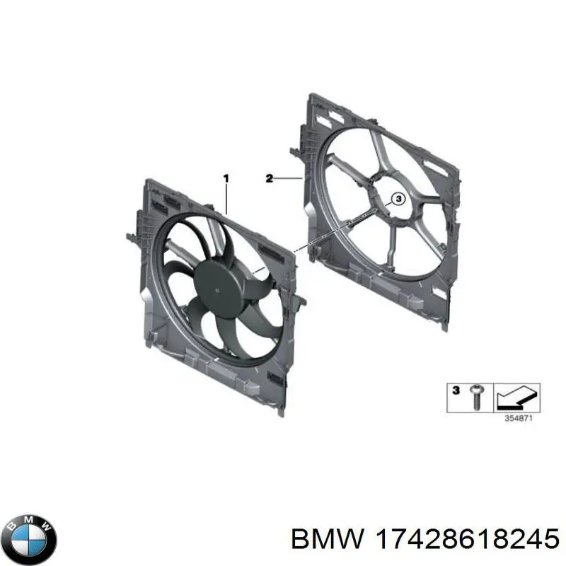 17428618245 BMW Difusor do radiador de esfriamento