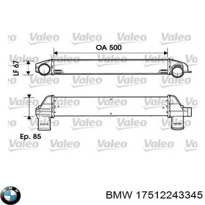 Radiador de intercooler BMW 17512243345 preço, a partir de 71,51 USD
