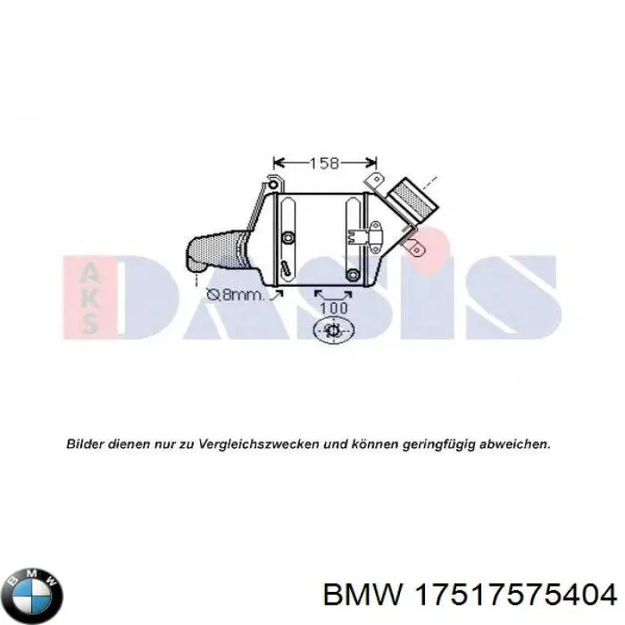 17517575404 BMW Radiador de intercooler