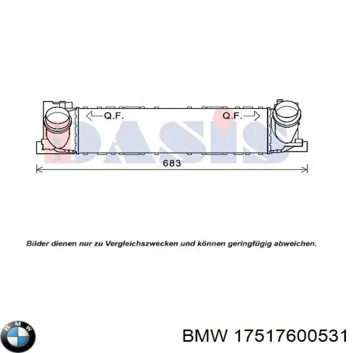 Radiador de intercooler BMW 17517600531 preço, a partir de 185,85 USD