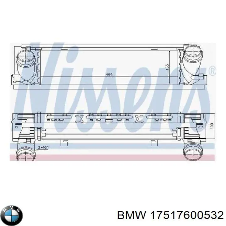 Radiador de intercooler BMW 17517600532 preço, a partir de 171,37 USD