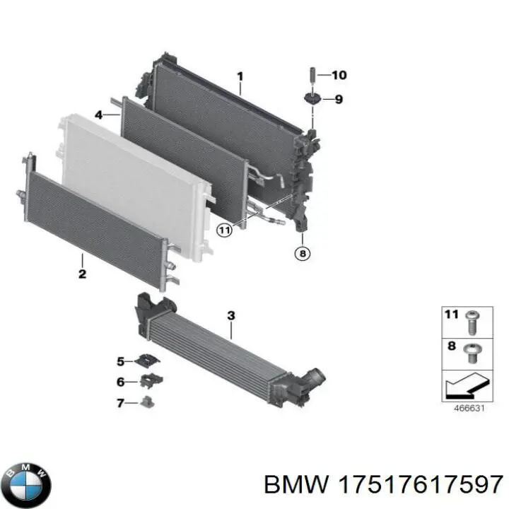 Radiador de intercooler BMW 17517617597 preço, a partir de 190,69 USD