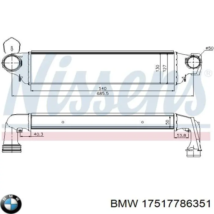Radiador de intercooler BMW 17517786351 preço, a partir de 91,58 USD