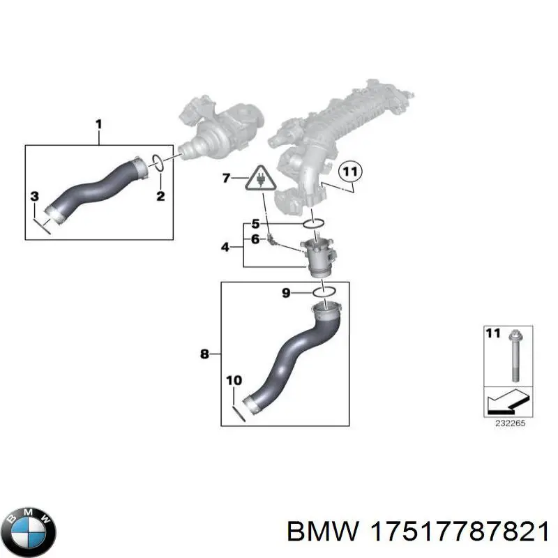 Braçadeira de cano derivado de intercooler BMW 17517787821 preço, a partir de 0,84 USD