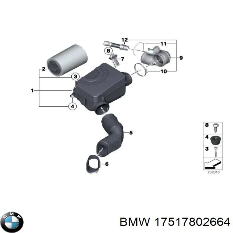 17517802664 BMW Braçadeira de cano derivado de intercooler