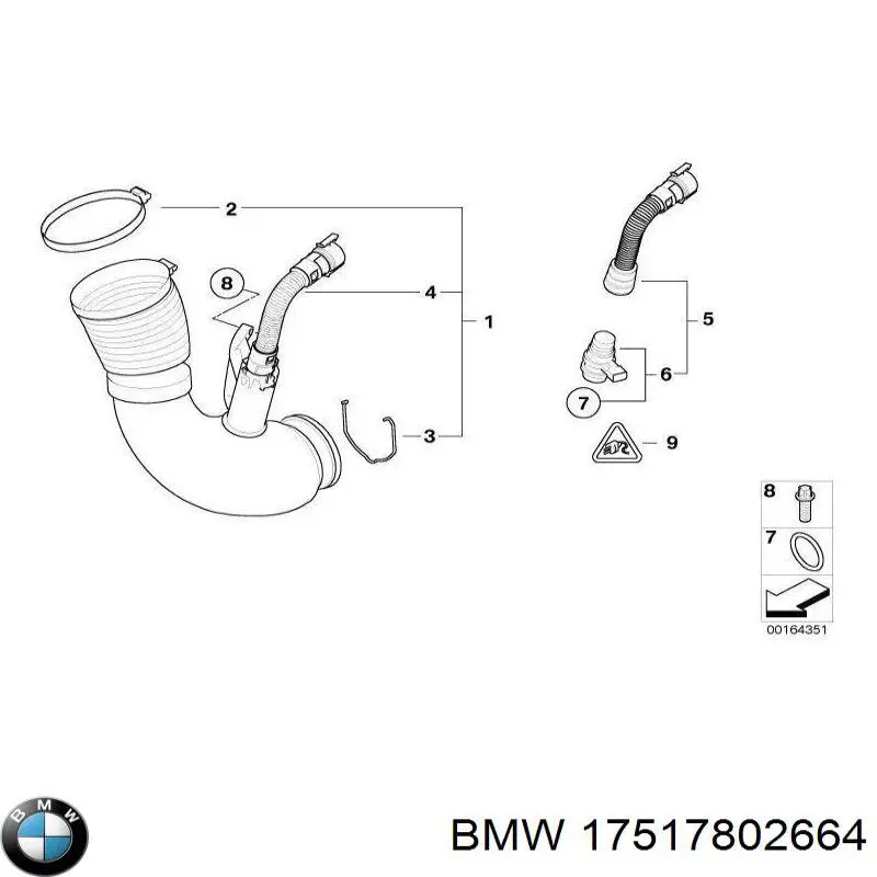 Braçadeira de cano derivado de intercooler BMW 17517802664 preço, a partir de 2,89 USD