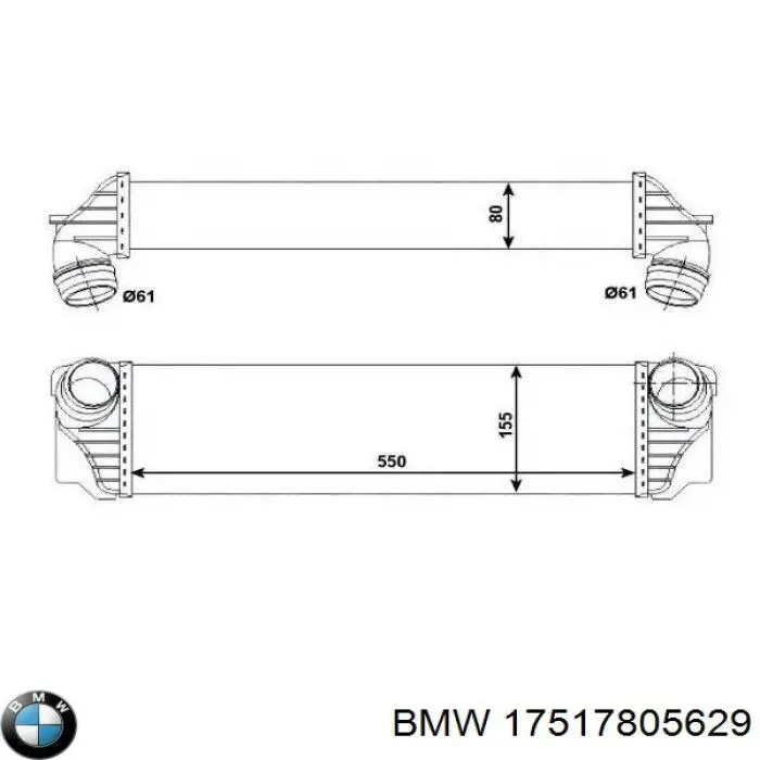 Radiador de intercooler BMW 17517805629 preço, a partir de 134,69 USD