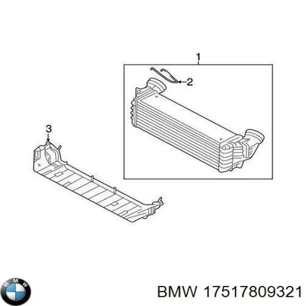 17517809321 BMW Radiador de intercooler