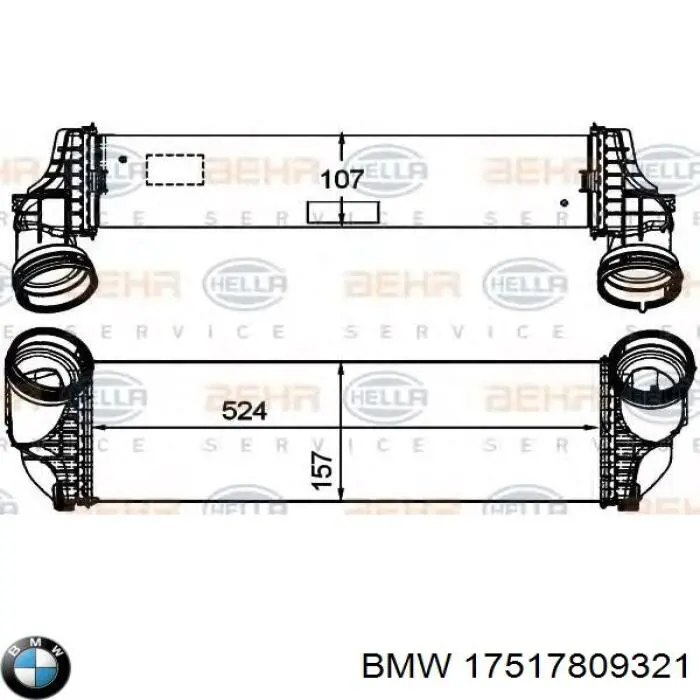 Compre 17517809321 BMW Radiador de intercooler