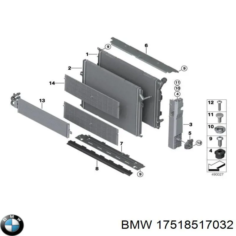 Radiador de aparelho de ar condicionado BMW 17518517032 preço, a partir de 35,93 USD