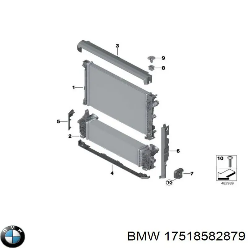 17518582879 BMW Radiador de intercooler