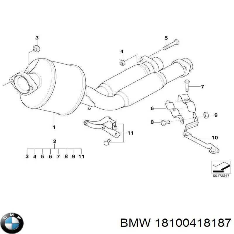 Filtro de partículas do sistema dos gases de escape BMW 18100418187 preço, a partir de 1997,15 USD