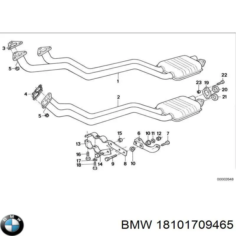 Compre 18101709465 BMW Tubo de admissão dianteiro (calças) do silenciador