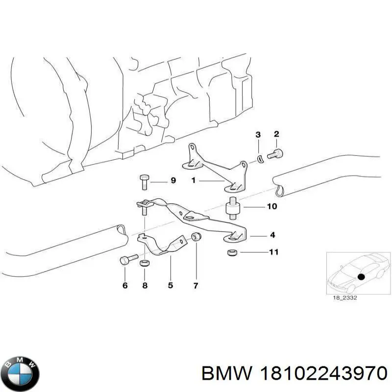 Compre 18102243970 BMW Silenciador, parte traseira