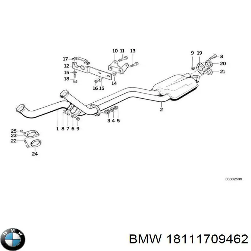 Tubo de admissão dianteiro (calças) do silenciador BMW 18111709462 preço, a partir de 167,74 USD