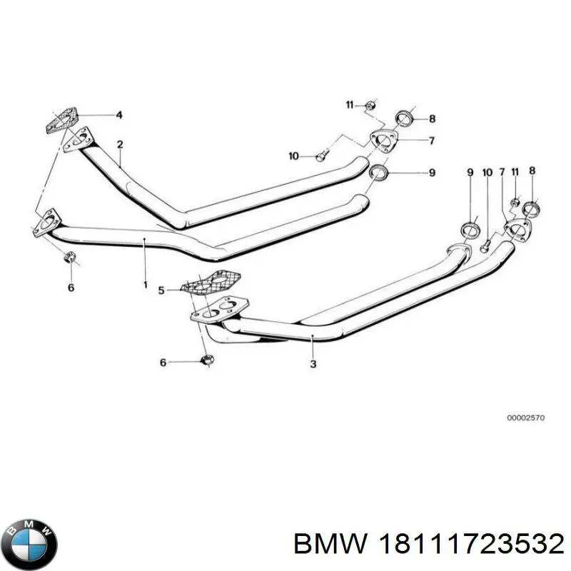 Compre 18111723532 BMW Vedante de tubo de admissão do silenciador