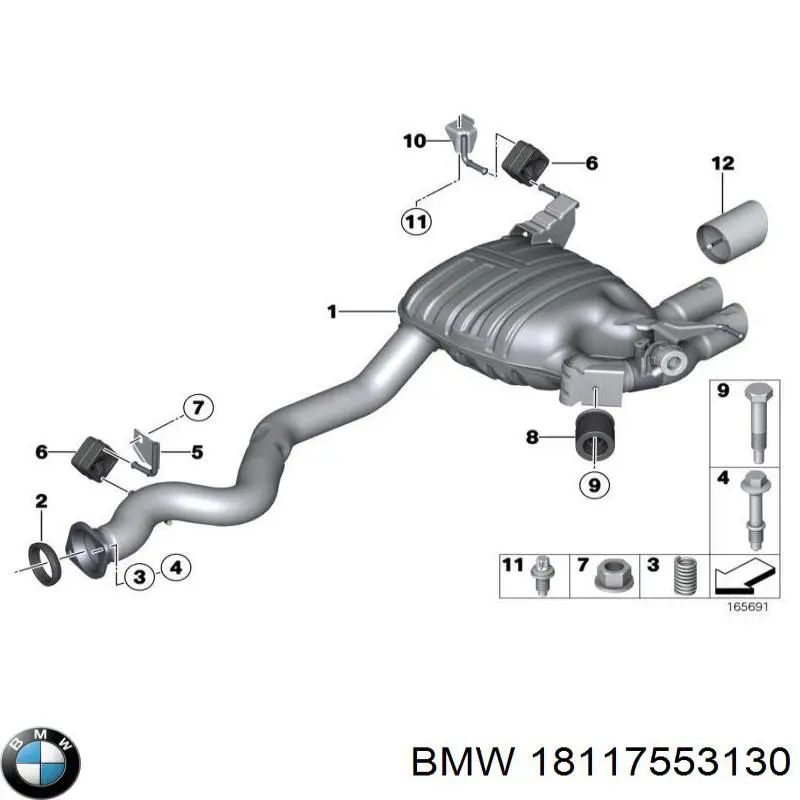 Vedante de tubo de admissão do silenciador BMW 18117553130 preço, a partir de 10,13 USD