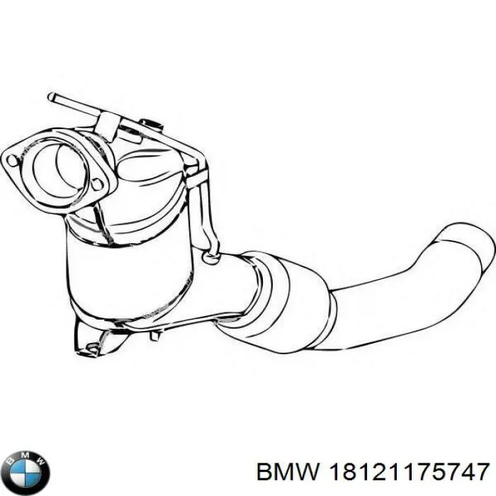 Silenciador, parte traseira 18121175747 BMW