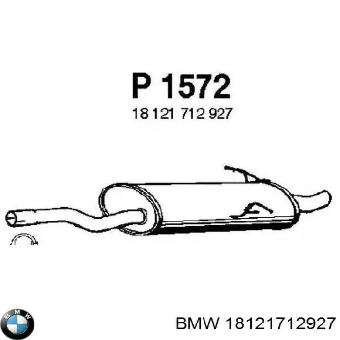Silenciador, parte traseira BMW 18121712927 preço, a partir de 93,13 USD