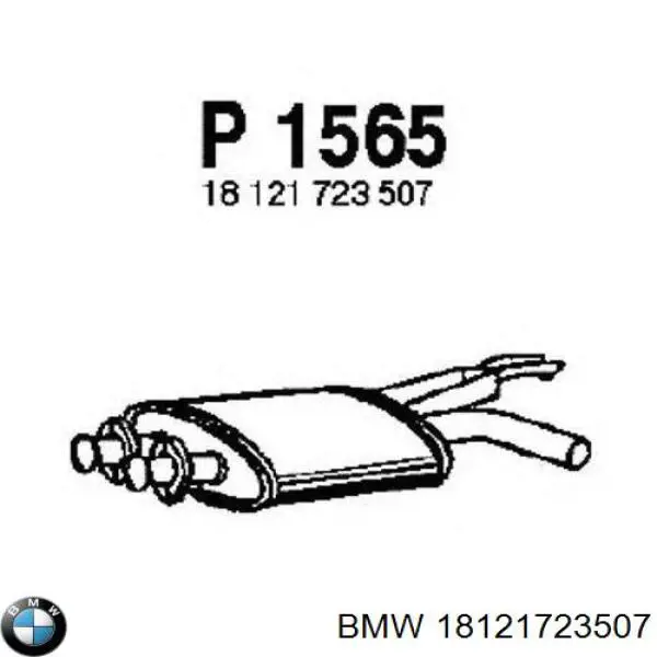 Compre 18121723507 BMW Silenciador, parte central