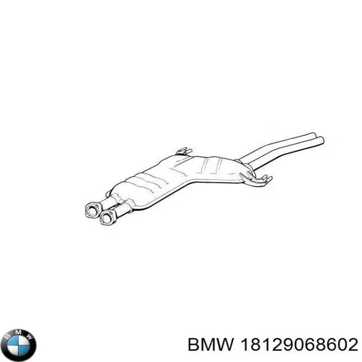 Silenciador, parte traseira BMW 18129068602 preço, a partir de 733,94 USD