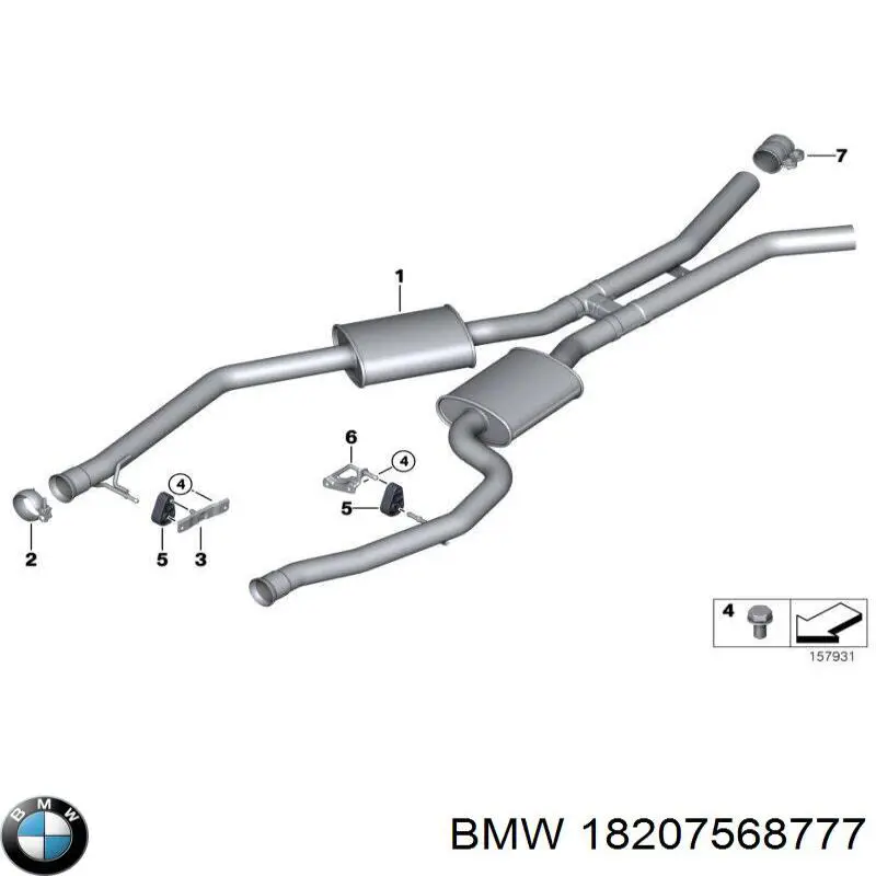 Compre 18207568777 BMW Braçadeira do silenciador traseira