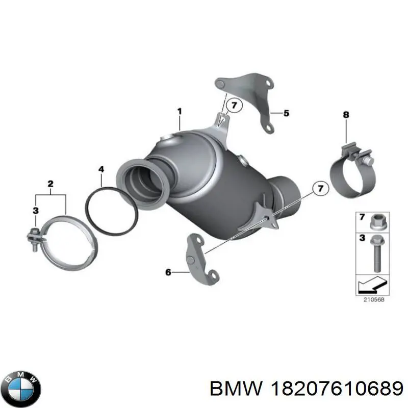 18207610689 BMW Convertidor - catalisador