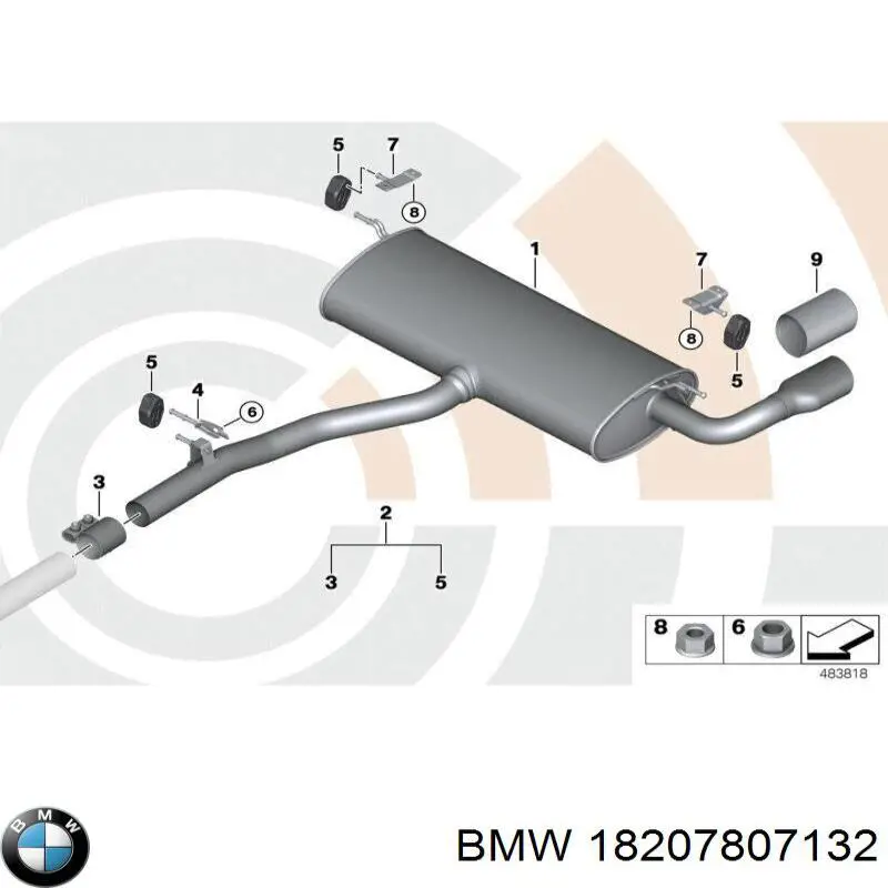 Coxim de fixação do silenciador BMW 18308513515 preço, a partir de 4,01 USD