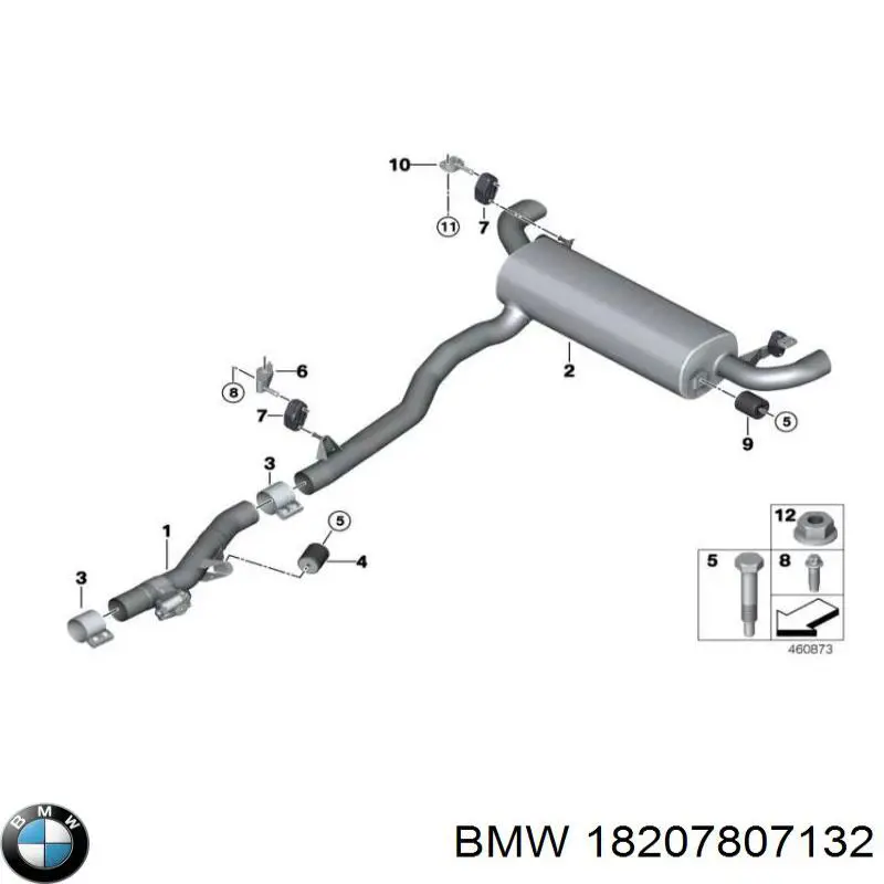 Compre 18308513515 BMW Coxim de fixação do silenciador