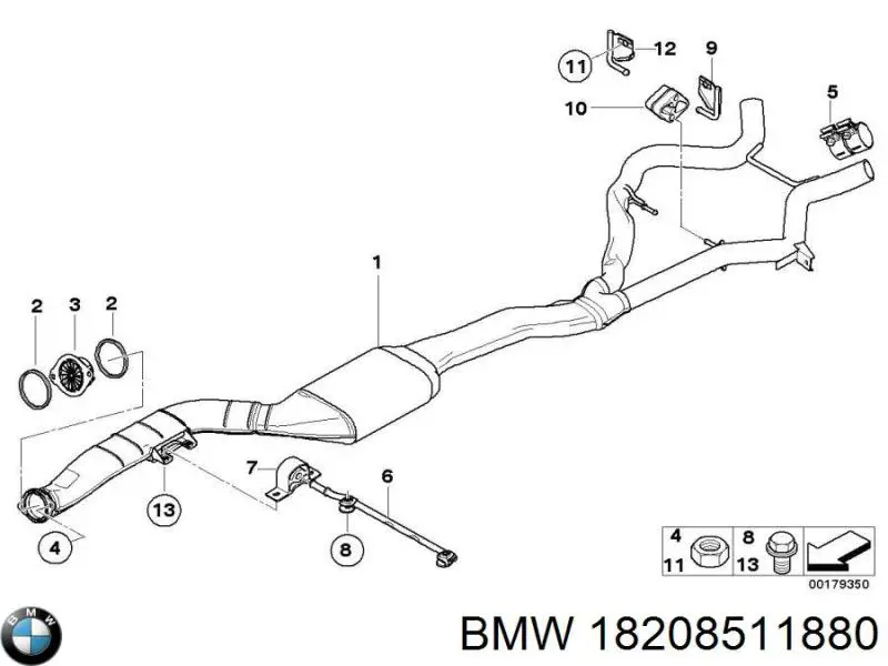 Braçadeira do silenciador traseira BMW 18208511880 preço, a partir de 2,39 USD