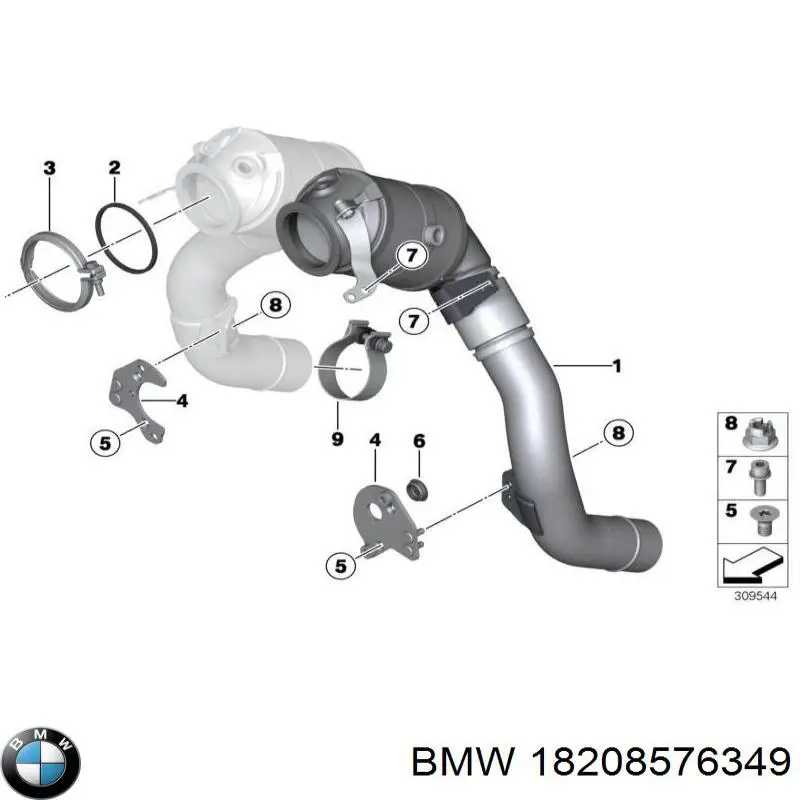 18208576349 BMW Coxim de fixação do silenciador