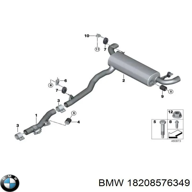 Compre 18208576349 BMW Coxim de fixação do silenciador